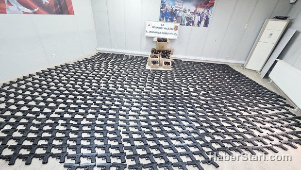 Bu silahlar kime gidiyordu... Kamyonette 1021 tabanca ele geçirildi