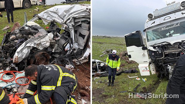 TIR ile hafif ticari araç çarpıştı: 2 ölü, 1 yaralı